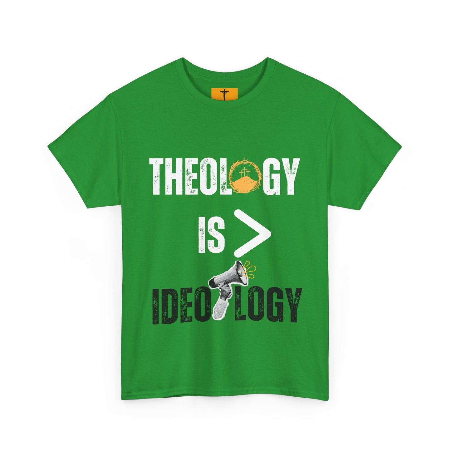 Theology is > Ideology T-shirt.